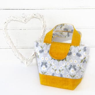 child's toy tote bag in yellow