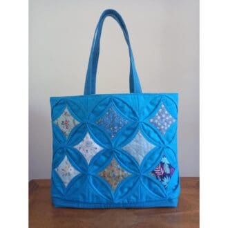 Bright Blue Layered Patchwork Bag