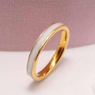narrow gold breastmilk channel ring