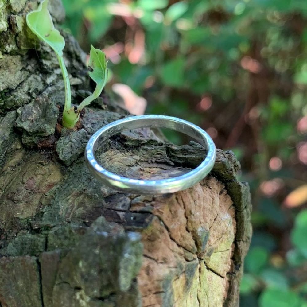 Dimpled Silver Stacking Band