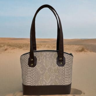 Beige-snakeskin_pattern-ladies-faux-leather-handbag