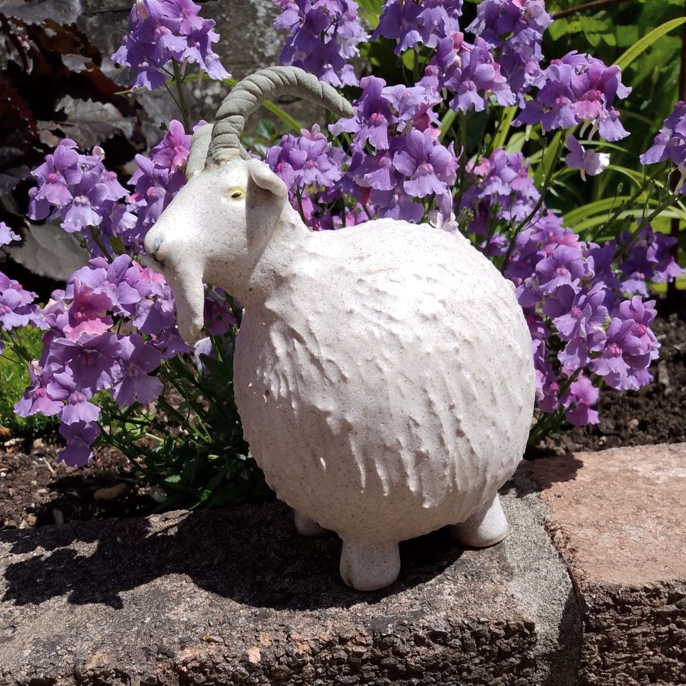 Roly Poly Ceramic Goat