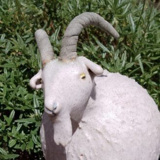 Roly Poly Ceramic Goat