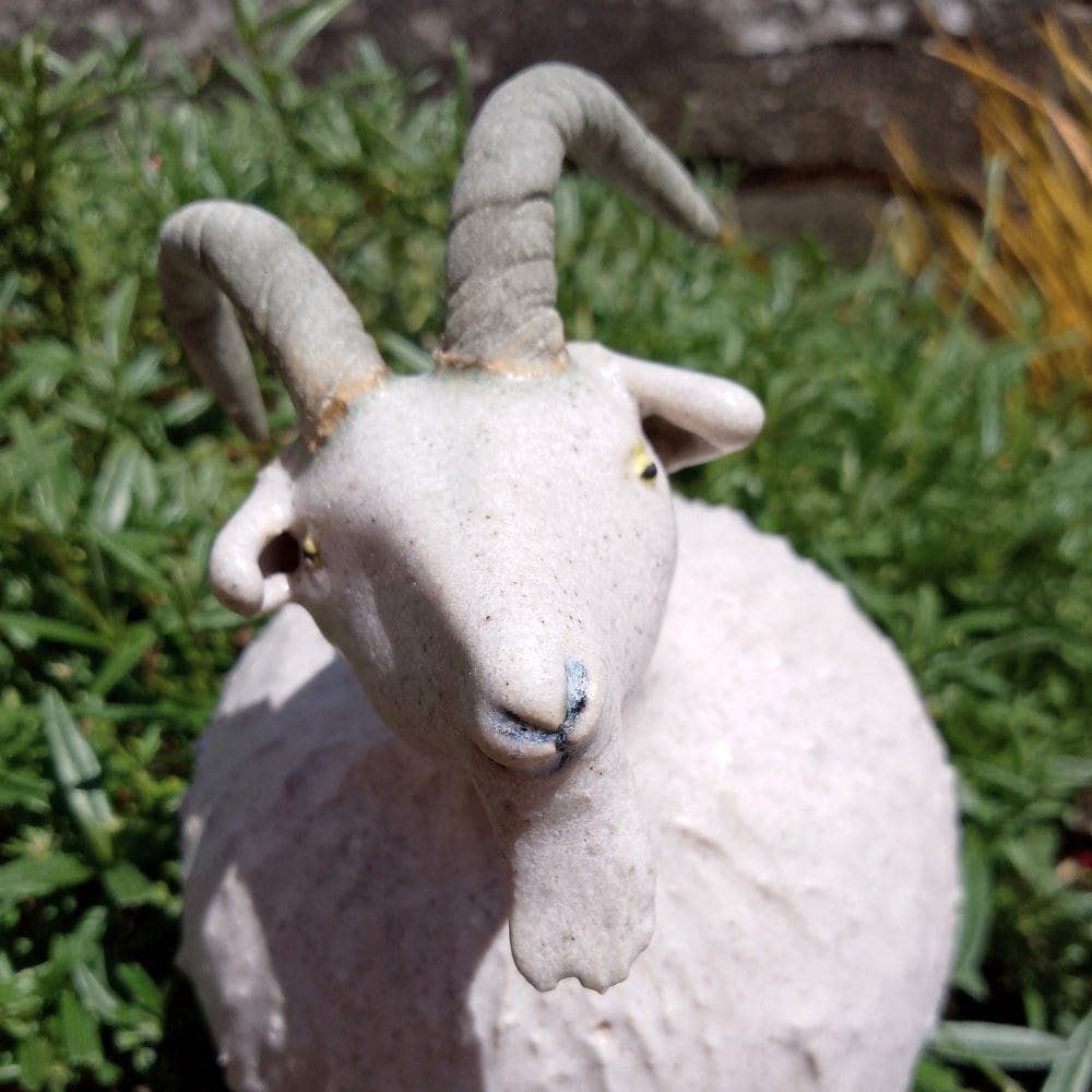 Roly Poly Ceramic Goat