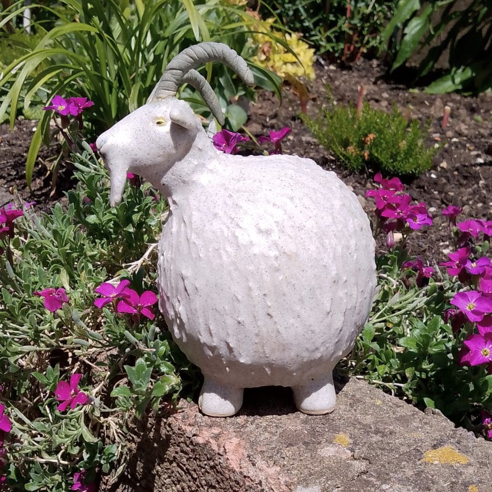 Roly Poly Ceramic Goat