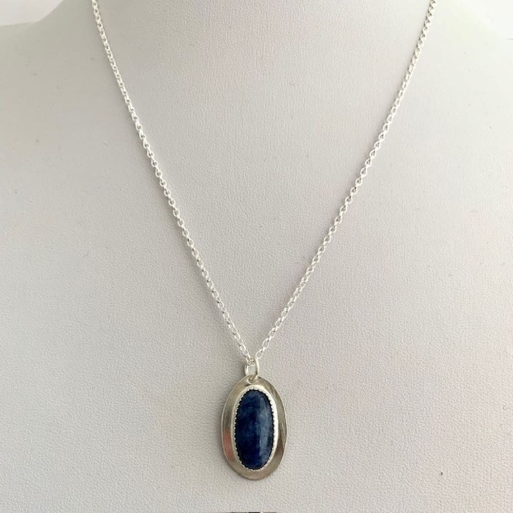 Sterling Silver Blue Lapis-Lazuli Necklace