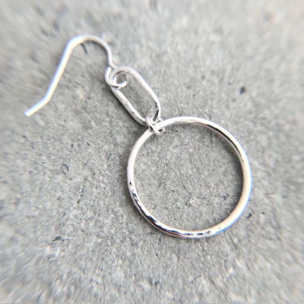 Sterling Silver Dangle Hoop and Loop Earrings