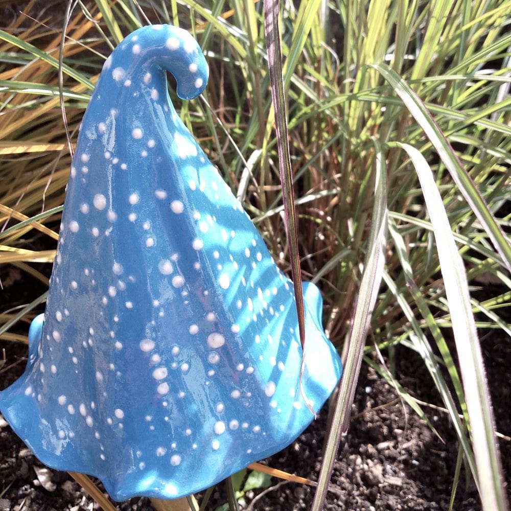 Turquoise Ceramic Mushroom