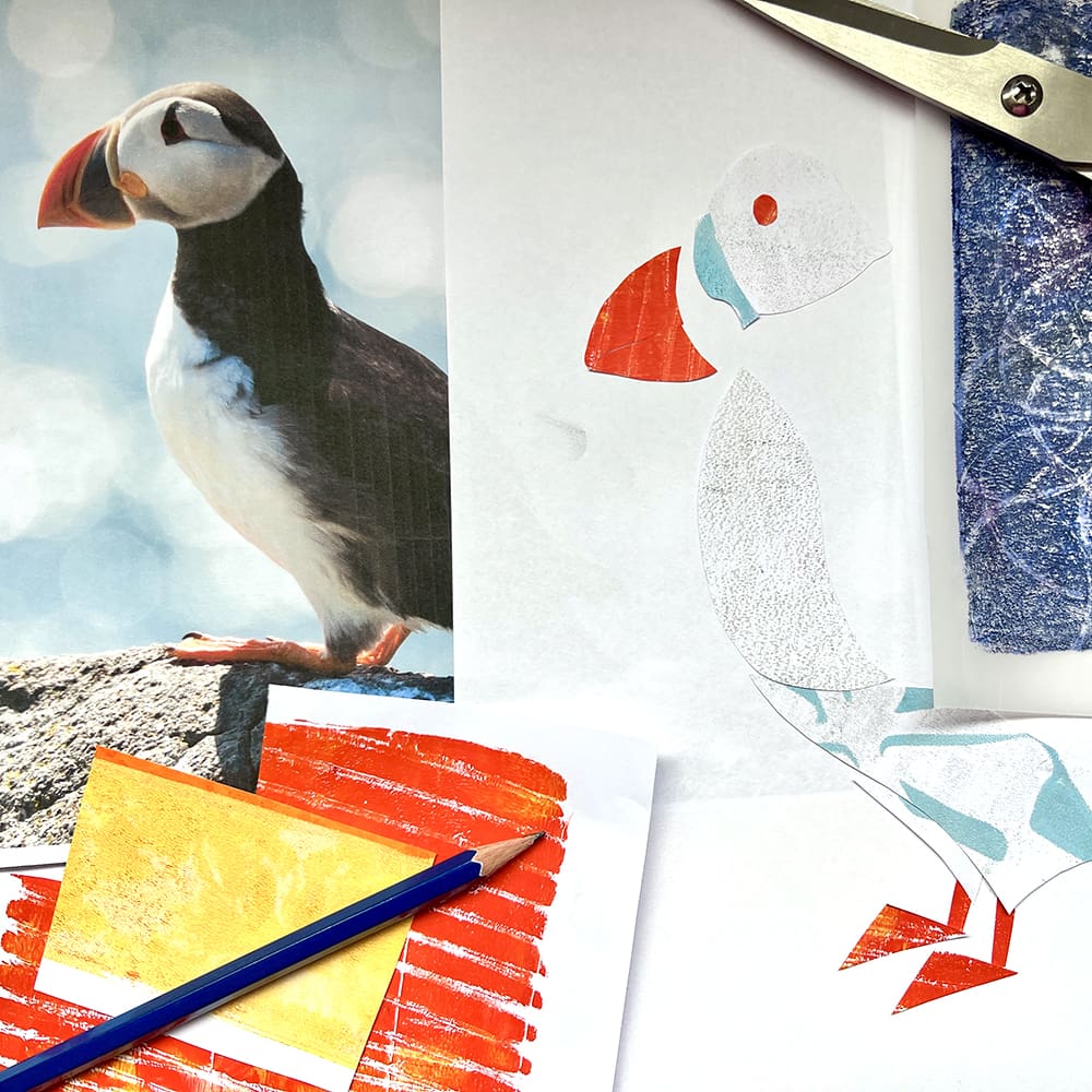 Puffin collage making
