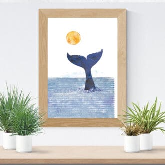 Whale Tail print in frame