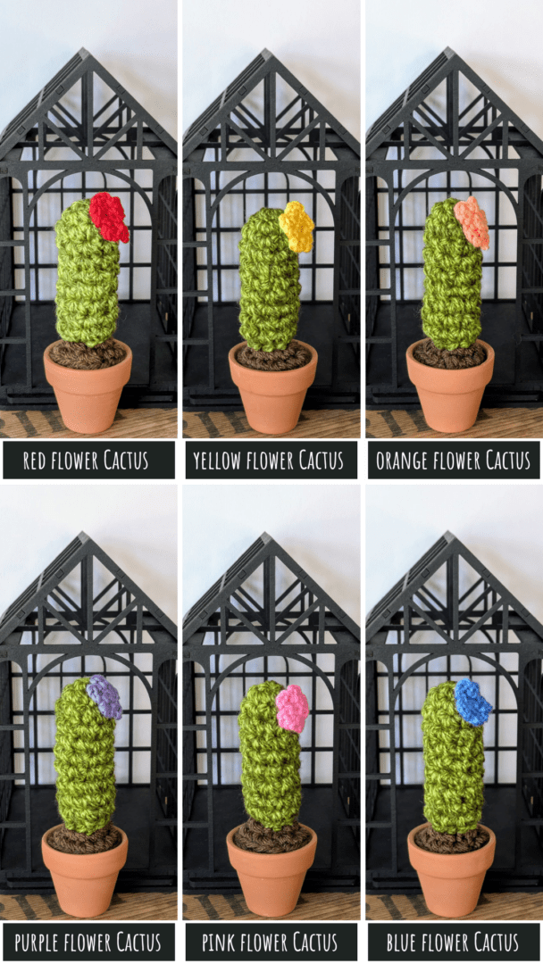 Flower Crochet Cactus in a Mini Terracotta Pot