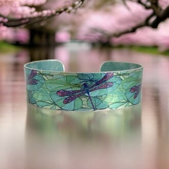 dragonfly, jewellery, dragonflies, bracelet, bangle, insects, teal, pretty, adjustable, metal, aluminium, handmade uk, unique, gift, artistic, nature,
