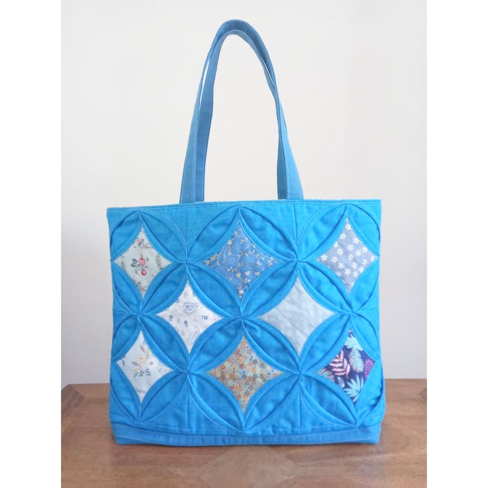 Blue patchwork bag