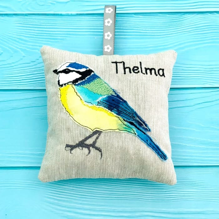 Blue Tit Lavender Bag Personalised Gift Garden Birds