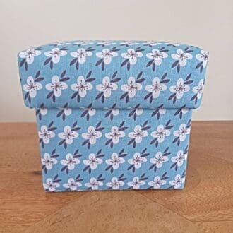 Blue and cream scandi fabric box