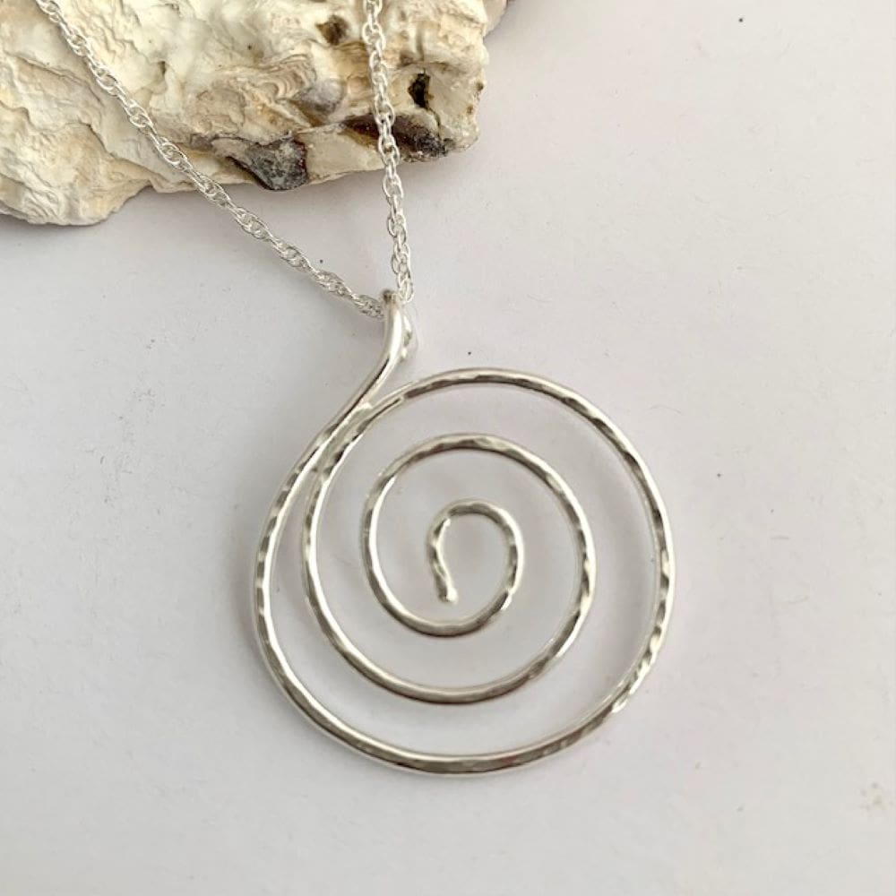 Celtic Design Hammered Sterling Silver Pendant