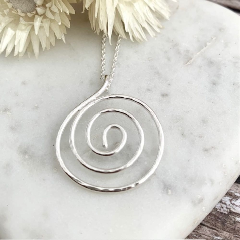 Celtic Style Sterling Silver Spiral Pendant