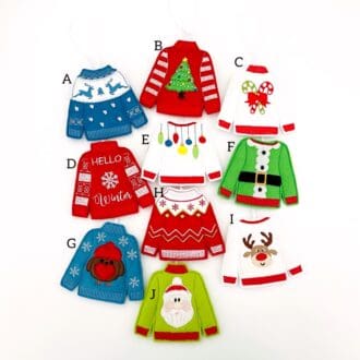 Christmas Ugly Jumpers Hanging Decoration Collection