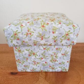 Christmas holly trinket box