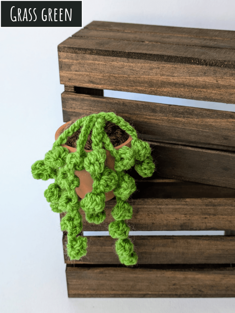 Crochet Plant -Crochet String of Pearls Succulent Plant Grass Green