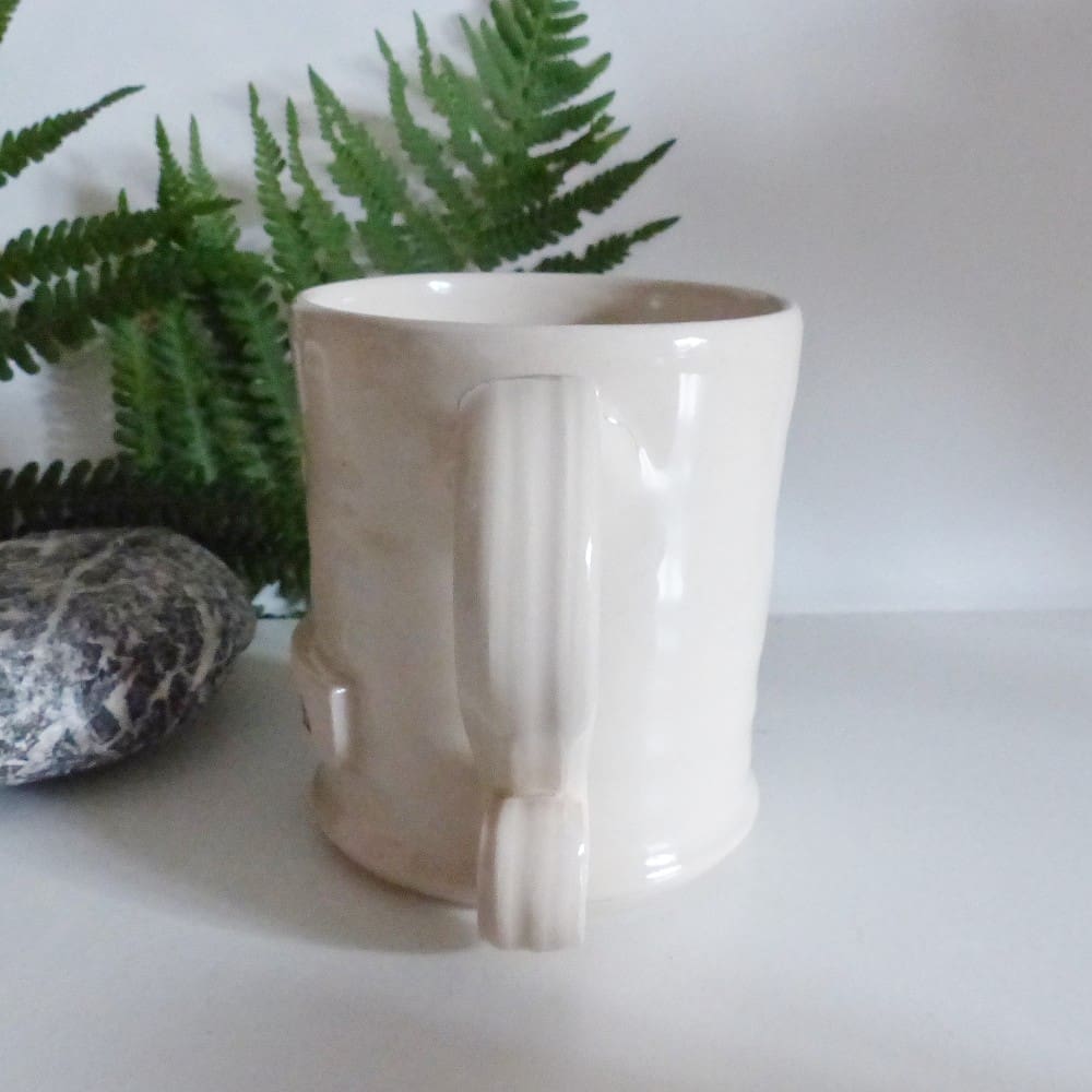 Side view Cwtch Handmade Mug