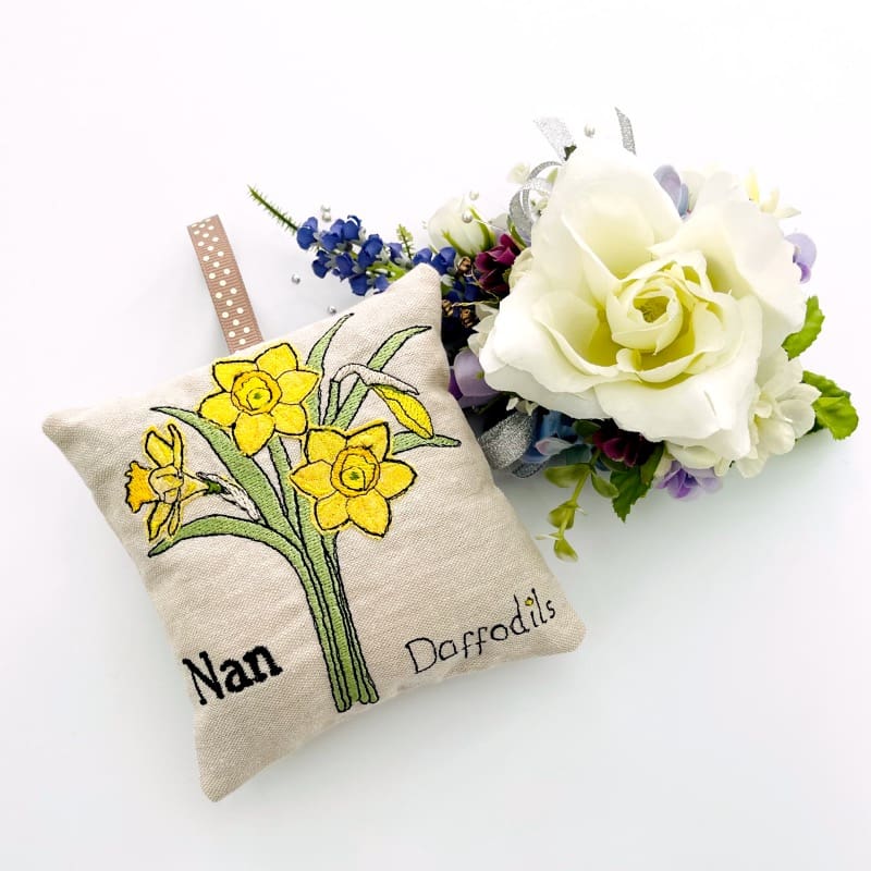 Daffodil Lavender Bag Personalised Gift Nan