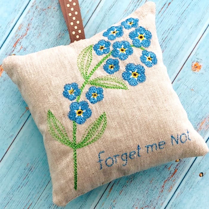 Forget Me Not Lavender Bag Closeup