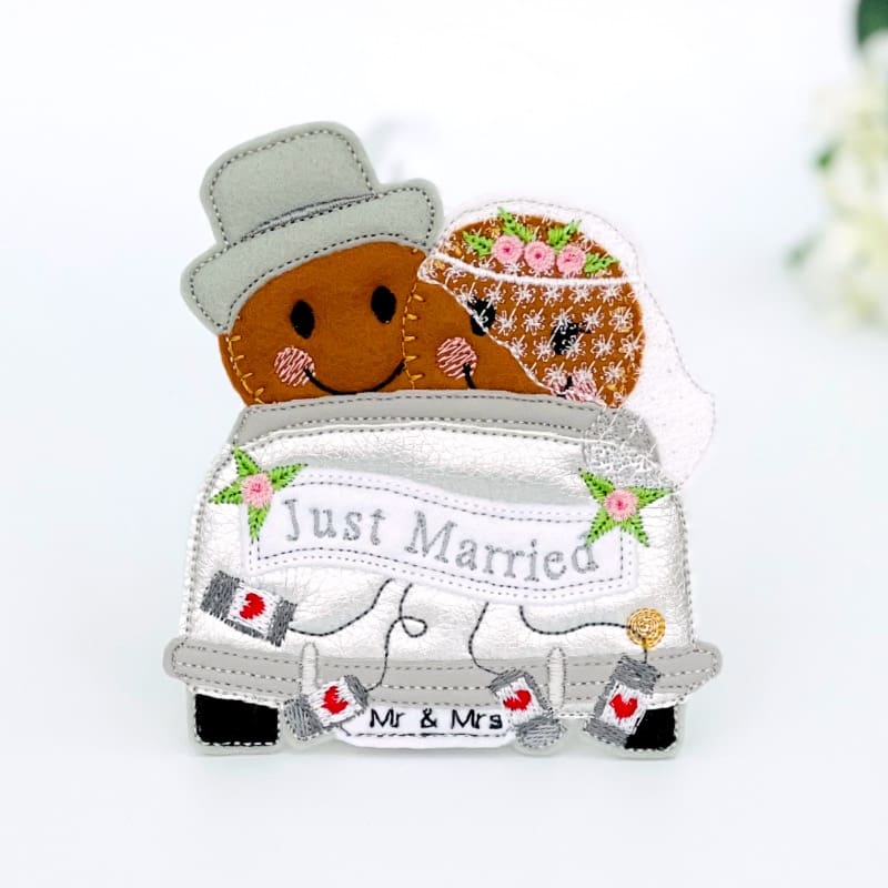 Gingerbread Bride Groom Wedding Car Lucky Gift