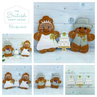 Gingerbread Wedding Day Couples Hanging Decoration Personalised Gift