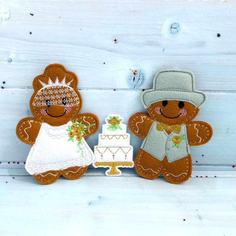 Gingerbread Wedding Day Couples Hanging Decoration Personalised Gift Bride & Groom