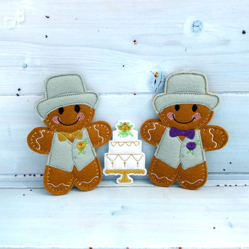 Gingerbread Wedding Day Couples Hanging Decoration Personalised Gift Groom & Groom