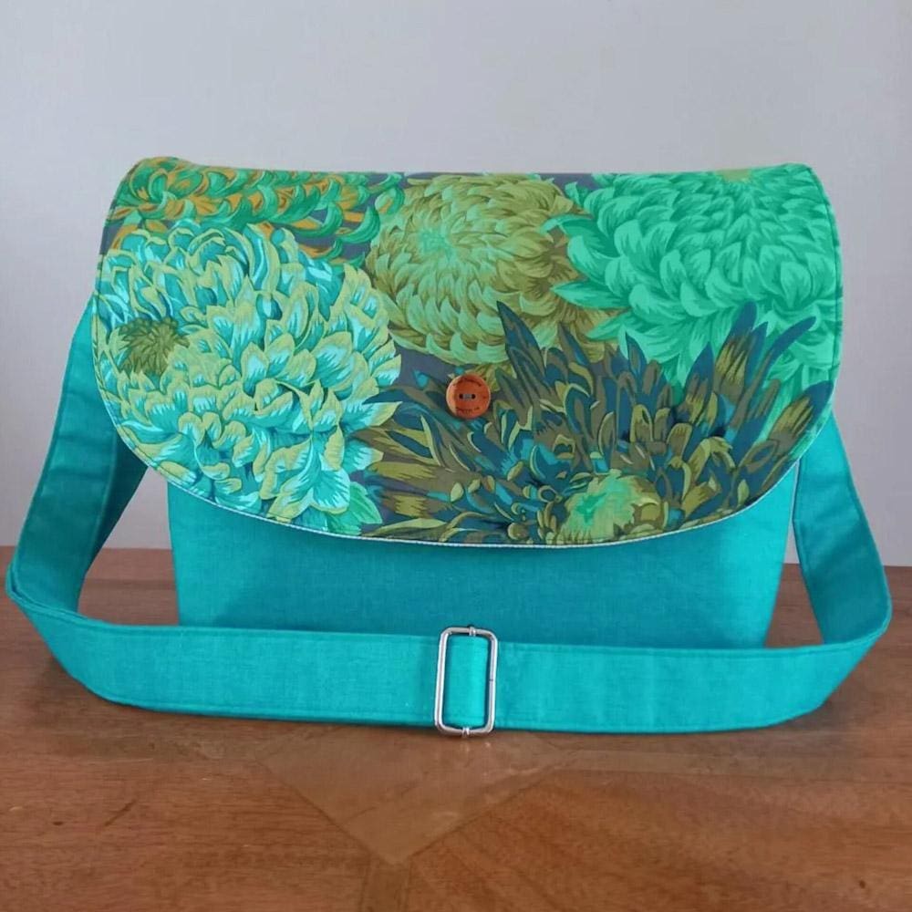 Green Floral Shoulder Bag