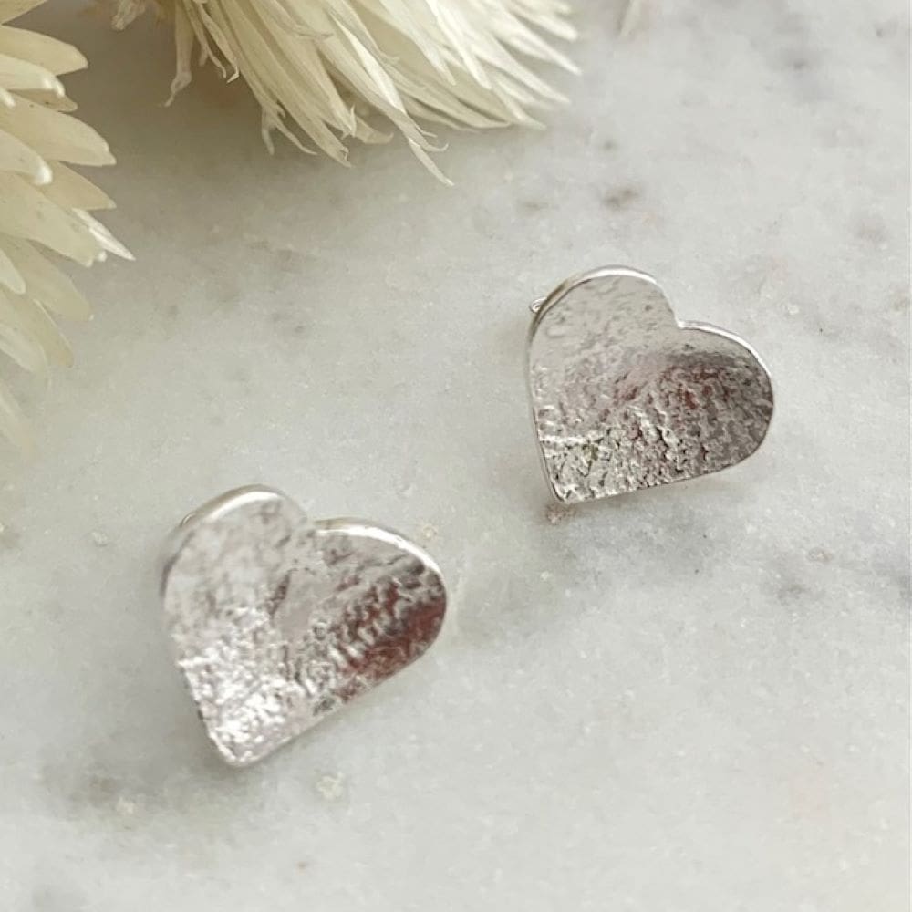 Heart Sterling Silver Stud Earrings