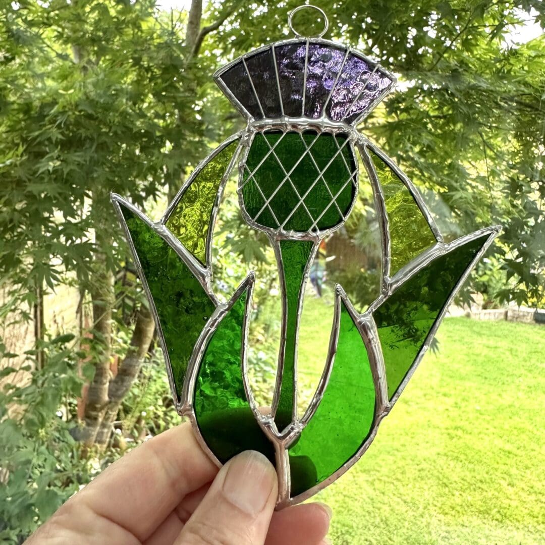 Stained glass thistle