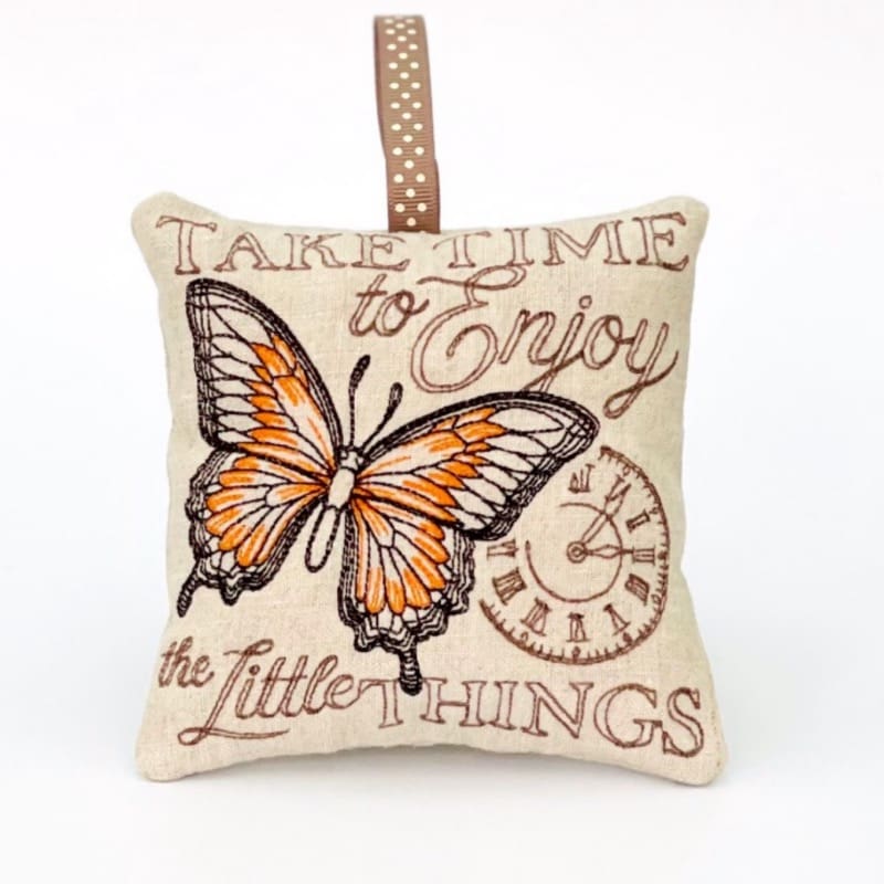 Nature Medley Orange Butterfly Take Time Lavender Bag