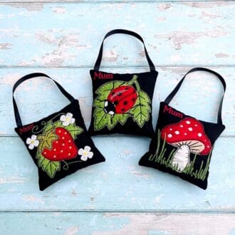 Natures Ladybird Strawberry Toadstool Linen Lavender Bags