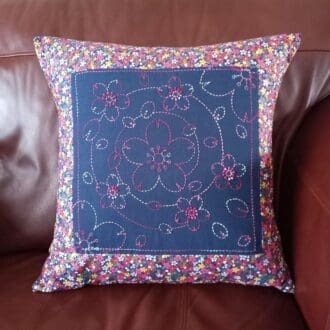 Pink blossoms cushion