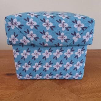 Blue Scandi fabric trinket box