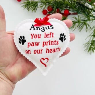 Pet Memorial Filled Heart Personalised Gift Handheld