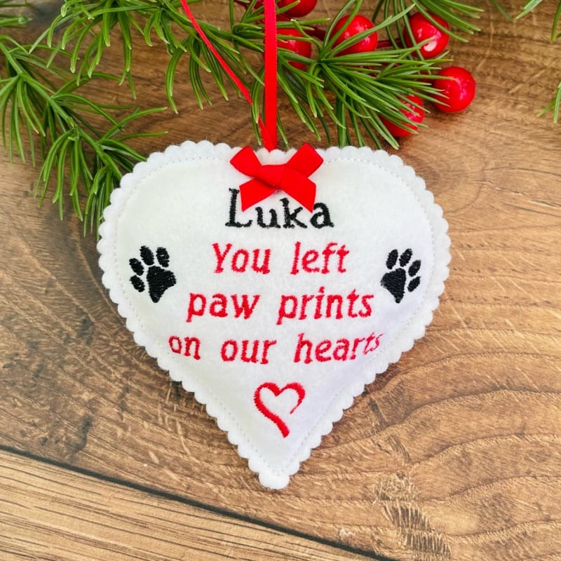 Pet Memorial Filled Heart Personalised Gift Luka