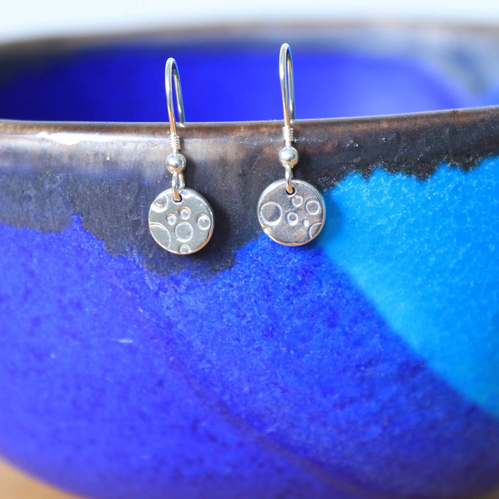 Recycled-Silver-Bubble-Drop-Earrings-hanging