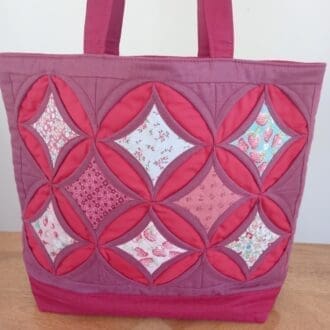 Red patchwork bag