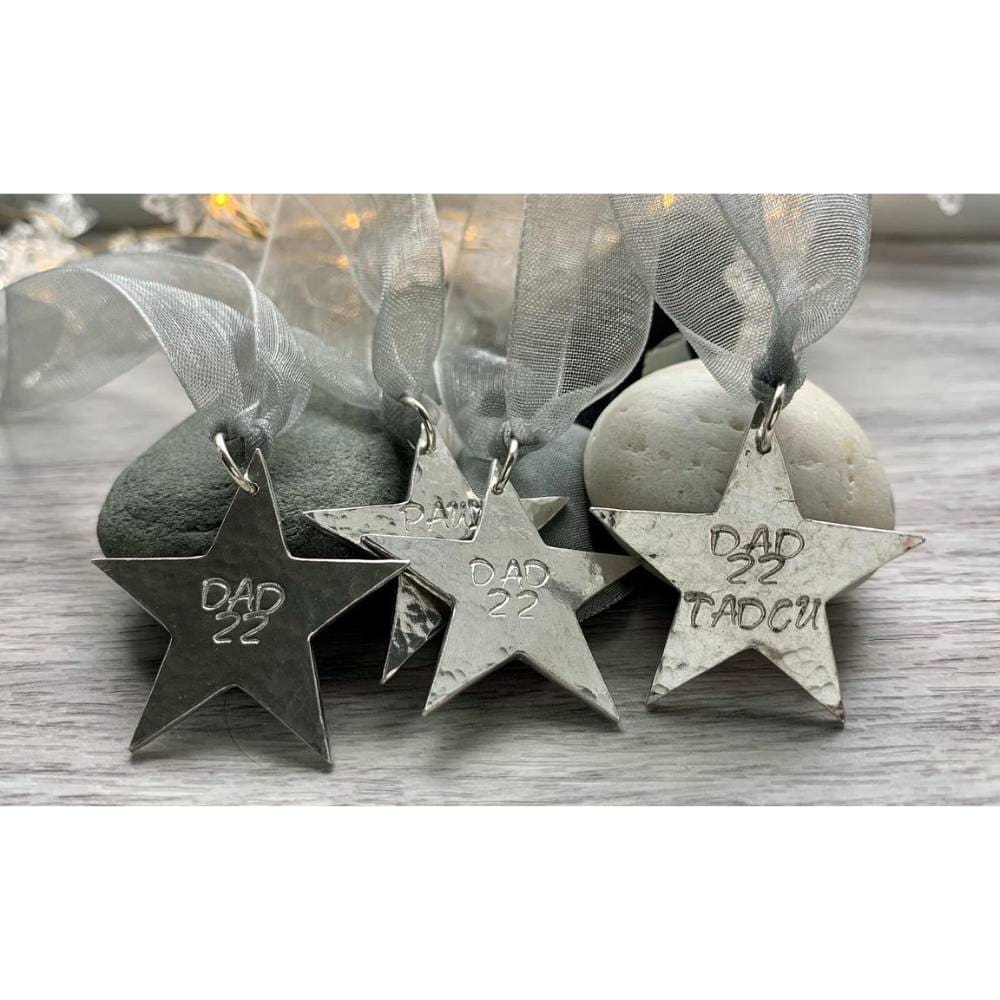 silver star twinkly memory star can be personalised