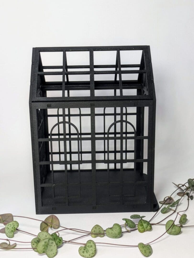 Side Black Decorative Laser Cut Greenhouse