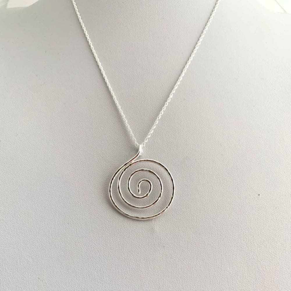 Sterling Silver Hammered Celtic Design Necklace