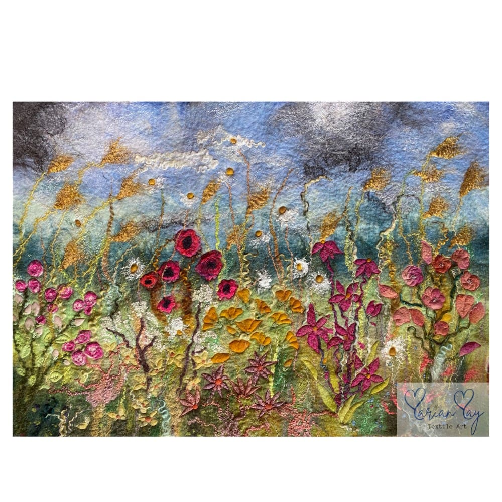 Summers Abundance-Original Felted Picture by Marian May Textile Art