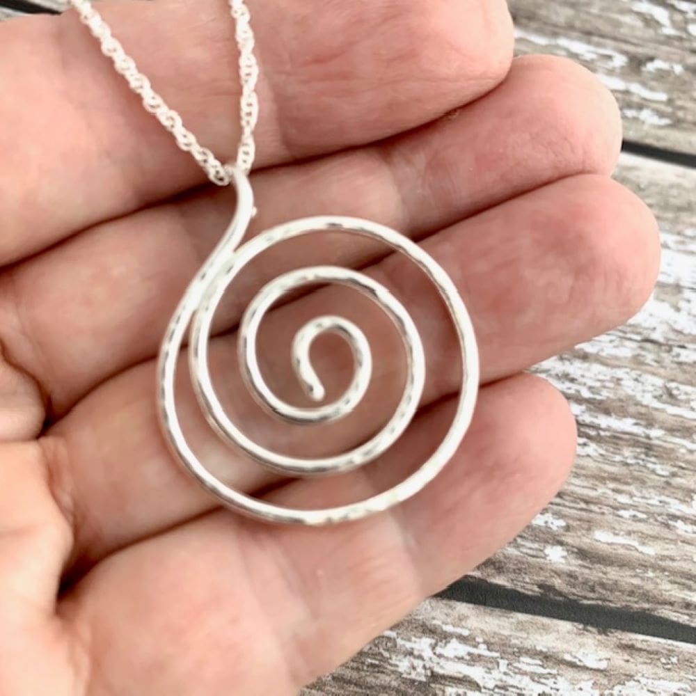 Textured Celtic Style Sterling Silver Necklace