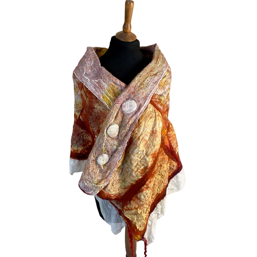 autumn-glow-shawl-wool-silk-handmade-felt-botanical-prints-marian-may-textile-art-IMG_0267