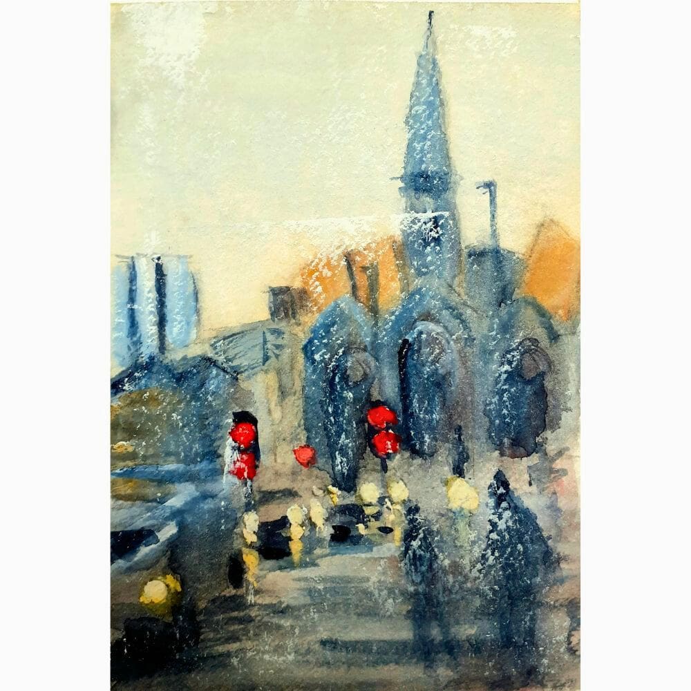 watercolour painting charles cross plymouth