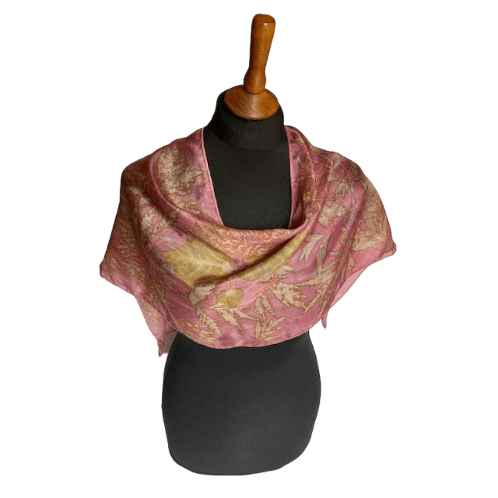 damask-rose-silk-scarf-botanically-printed-leaves-flowers-marian-may-textile-art